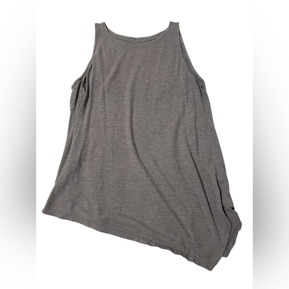 Eileen Fisher Tops - Eileen Fisher Grey Asymmetrical Cotton Tank - Size Medium